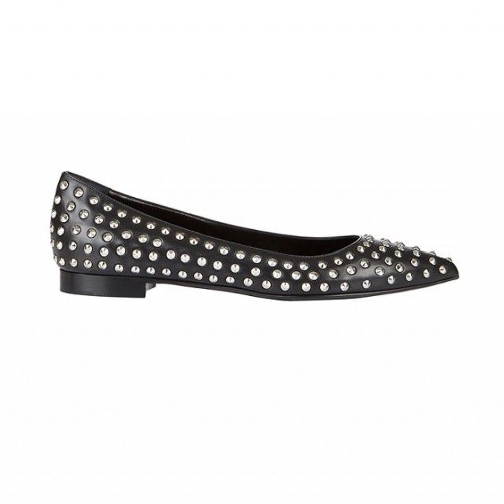 Saint Laurent Black Studded Paris Ballerina